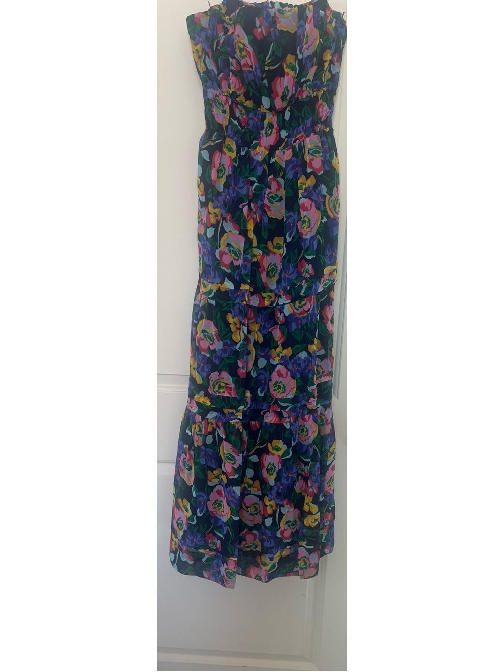 Anthropologie Somerset Floral Strapless Tiered Maxi Dress - Picture 3 of 8